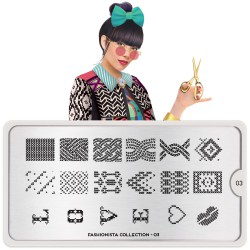 stamping Plate Fashionista 03 stamping Plate Fashionista 03