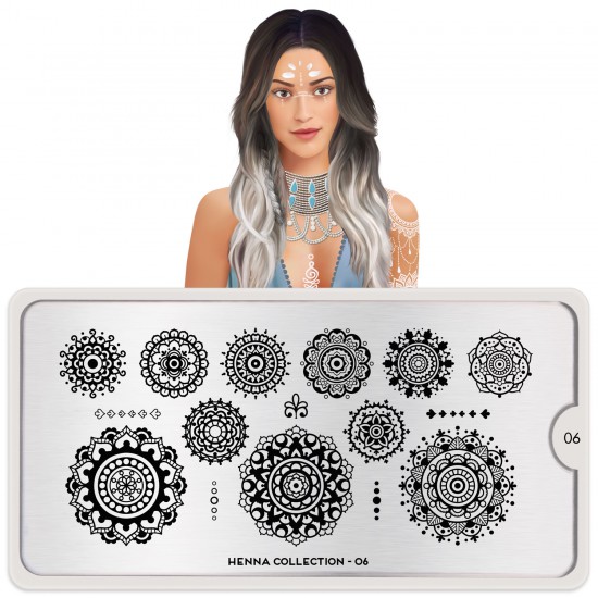 Plaque de tamponnage Henna 06