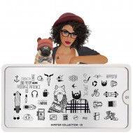Stamping plate Hipster 01