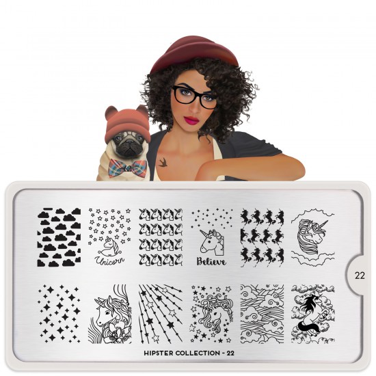 Plaque de tamponnage Hipster 22