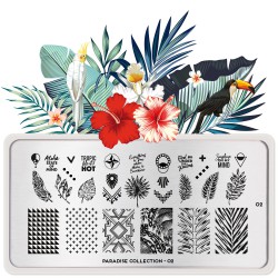 Stempelplaat Paradise 02  Stempelplaat Paradise 02