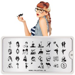 Plaque de tamponnage Rebel 02 Plaque de tamponnage Rebel 02