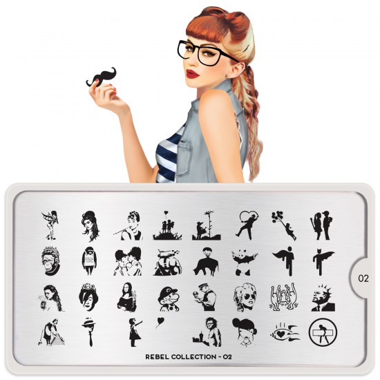 Plaque de tamponnage Rebel 02
