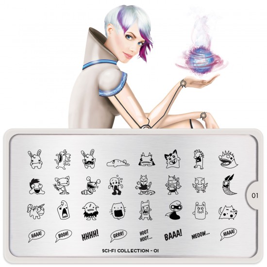 Stamping plate Sci-Fi 01