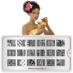 Stamping Plate Tropical 17 Stamping Plate Tropical 17