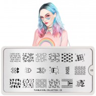 Stamping plate Tumblr Girl 03 