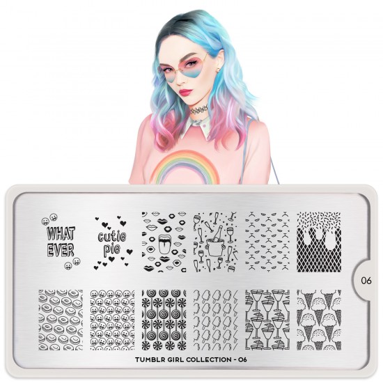 Plaque de tamponnage Tumblr Girl 06 