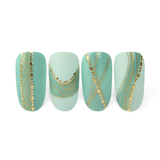  Nail art strips - Dots No. 01 GOLD