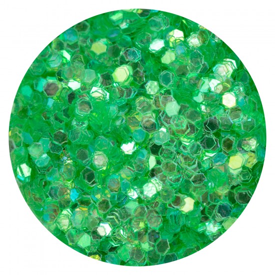 Hexagon Transparent S Green
