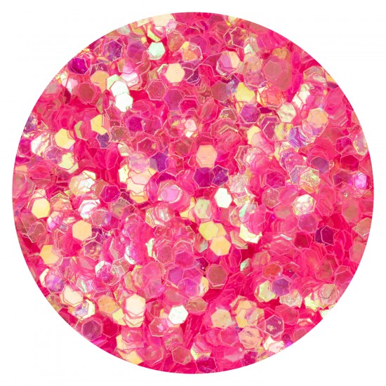 Hexagon Transparent S Pink