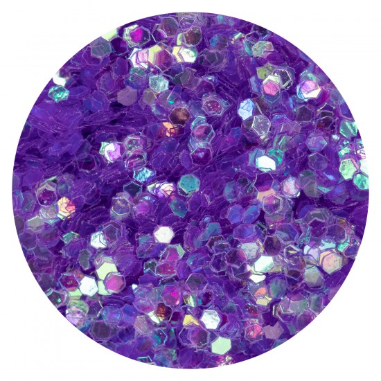 Hexagon Transparent S Purple
