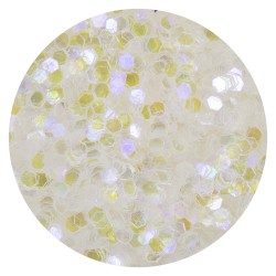 Hexagon Transparent S White Violet