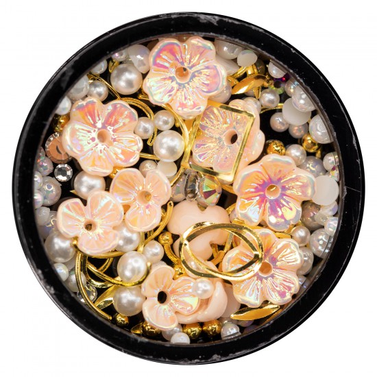 Nail Art 3D Flowers & Pearls ROSE