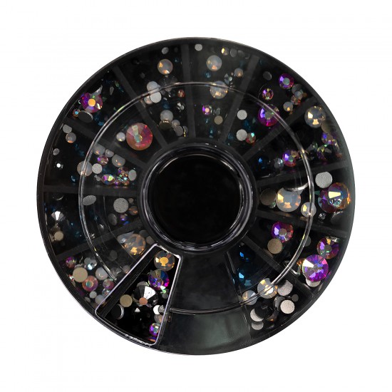 CRYSTAL & BLACK MIX Carrousel Premium Rhinestones