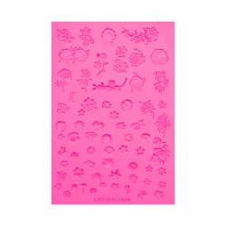 Silicone Stamping Plate FLOWERS Silicone Stamping Plate FLOWERS