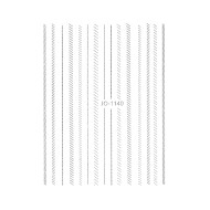 Nail Art Sticker DASHED SILVER