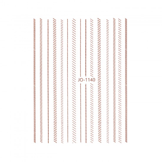 Nail Art Sticker DASHED ROSE GOLD
