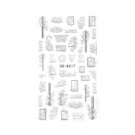 Nail Art Stickers LOVE ORNAMENTS