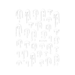 Nail Art Sticker DRIP WHITE