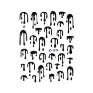 Nail Art Sticker DRIP BLACK
