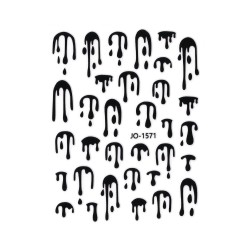 Nail Art Sticker DRIP BLACK Nail Art Sticker DRIP BLACK