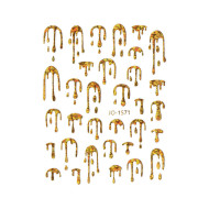 Nail Art Sticker DRIP GOLD HOLO