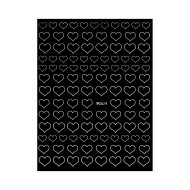 Nail Art Sticker HEARTS WHITE