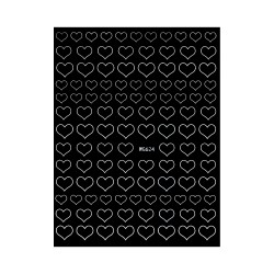 Nail Art Sticker HEARTS WHITE Nail Art Sticker HEARTS WHITE