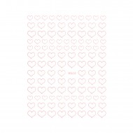 Nail Art Sticker HEARTS ROSE