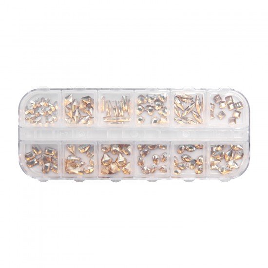 Luxe Tray CHAMPAGNE MIXED SHAPES Rhinestones