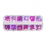 Luxe Tray FUCHSIA MIXED SHAPES Rhinestones