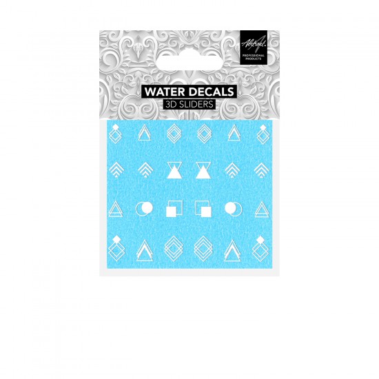 Geometric A21 WHITE 3D Water Decals