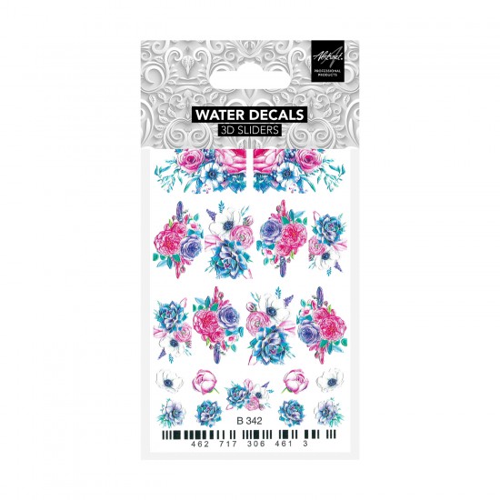 Flower Bouquet B342 3D Water Decals