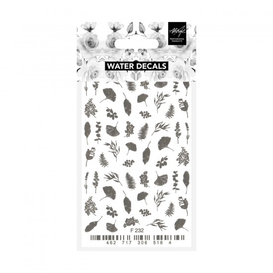 Flower Meadow F232 SILVER  Water Decals
