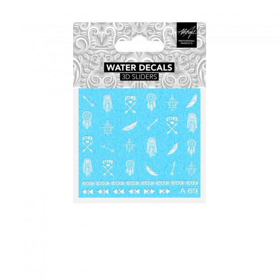 Dreamcatcher A69 WHITE 3D Water Decals