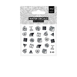 BLACK My Happy Color B46 3D Water Decals BLACK My Happy Color B46 3D Water Decals