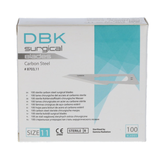 Lames de scalpel chirurgical No. 11 (100pcs/boîte)