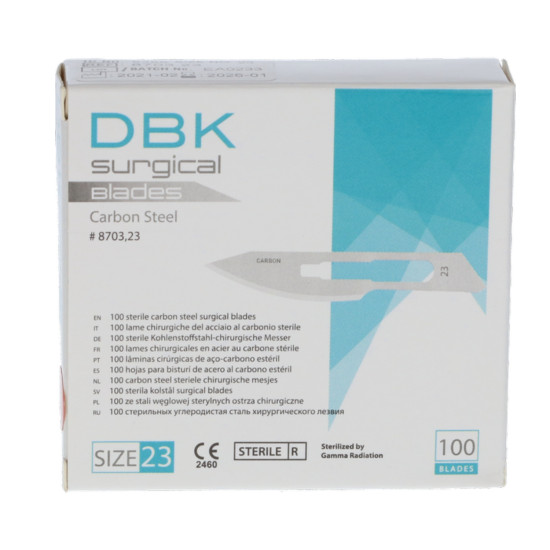 Lames de scalpel chirurgical No. 23 (100pcs/boîte)