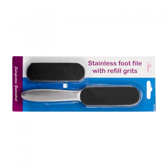 Stainless Foot File with Refill Grits