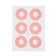 Foam-Fleece Rings Pink Round Large Self-Adhesive 12 pieces
