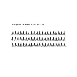 Flare Lashes 34 Long Ultra Black KNOTLESS Flare Lashes 34 Long Ultra Black KNOTLESS