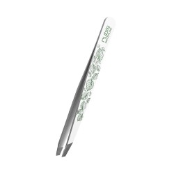 Tweezer Classic WHITE LEAVES - slant Tweezer Classic WHITE LEAVES - slant