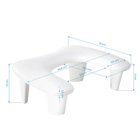 Ergonomische Armleuning Curved WHITE
