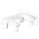 Ergonomische Armleuning Curved WHITE