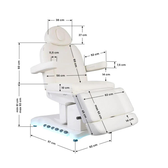Electric treatment chair 