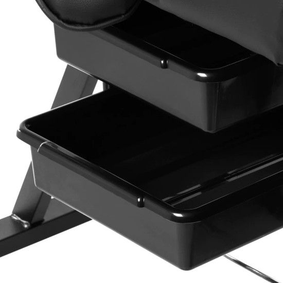 Sillon Cosmetic Chair with 2 Litter Boxes BLACK 
