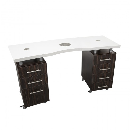 Manicure Table Icy White Makassar 160cm