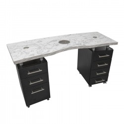 Manicuretafel Marble Carrara Graphite MATT 158cm Manicuretafel Marble Carrara Graphite MATT 158cm