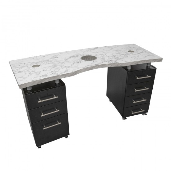 Manicure Table Marble Carrara Graphite MATT 158cm