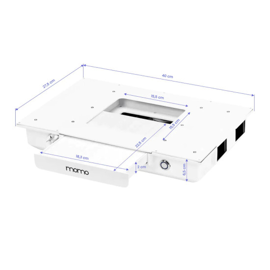 Manicuretafel ITALIAN DESIGN met stofafzuiging 120cm